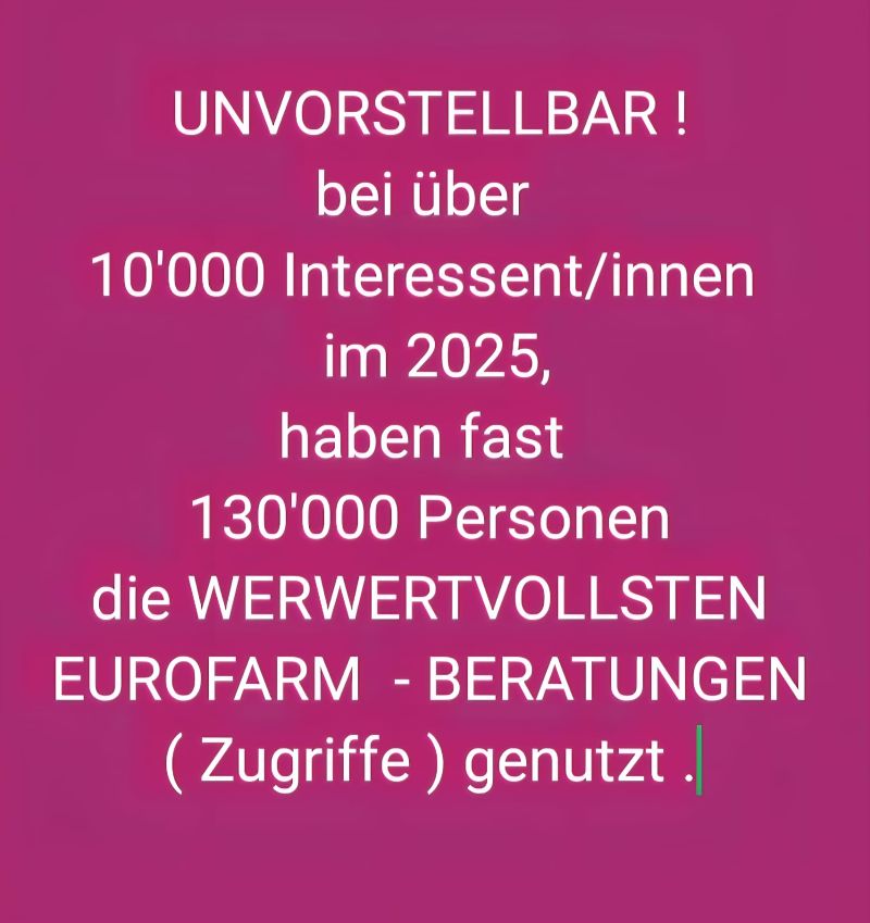 Web Stats 2025 eurofarm.ch