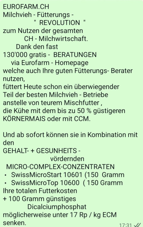 Eurofarm Milchviehfütterungs-Revolution